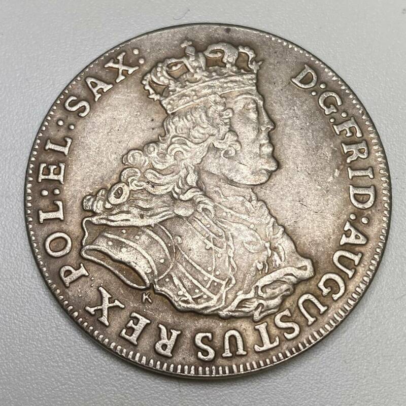 古銭　海外コイン　銀貨　アンティーク硬貨　1762年　量目約23.98g