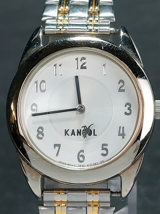 KANGOL カンゴール 7630-K07394 アナログ 腕時計 ホワイト文字盤 メタルベルト ステンレス シンプルデザイン カンガルー スモールサイズ