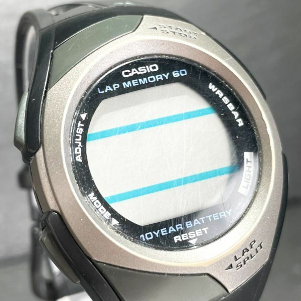 CASIO カシオ PHYS フィズ STR-300CJ-1 腕時計 デジタル クオーツ ラバーベルト ブラック シルバー 多機能 ラウンド メンズ デュアルタイム