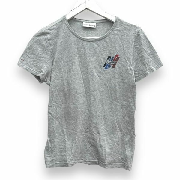 LACOSTE SPORT ラコステ スポーツ Tシャツ グレー TF0527 トップス 服 ファッション 36サイズ 綿100％ ワンポイント 半袖