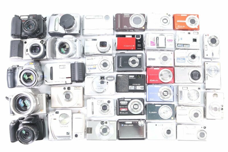 【40点】コンパクトカメラ デジタルカメラ デジカメ まとめ売り NIKON/PENTAX/CASIO/OLYMPUS/KONICA MINOLTA 等 20619-K