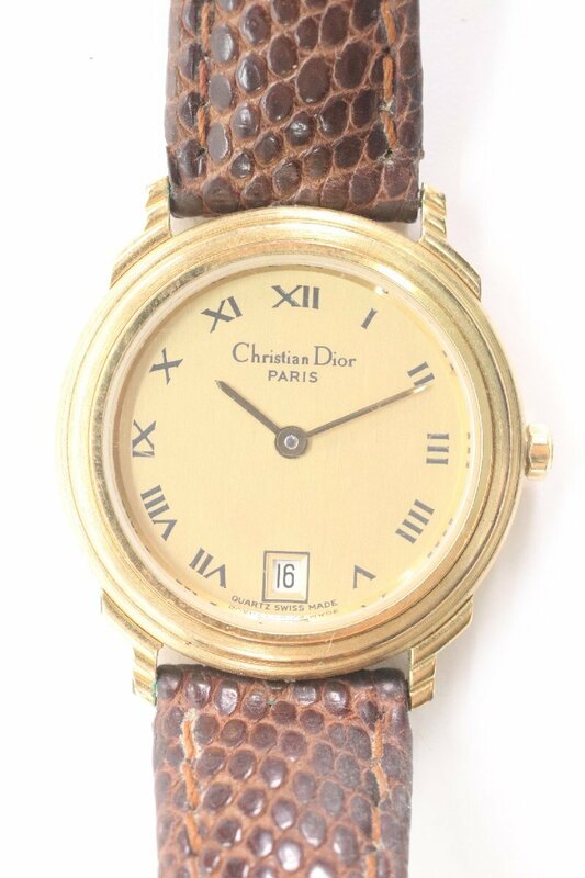 Christian Dior クリスチャン ディオール 48.122.2 クォーツ デイト 2針 レディース 腕時計 5440-HA