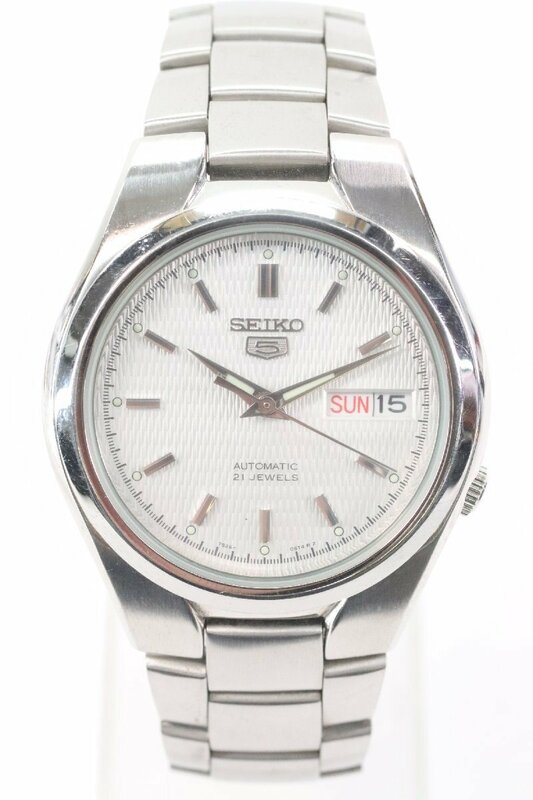 SEIKO 5 セイコー ファイブ 7S26-02F0 自動巻き デイデイト 裏スケ メンズ 腕時計 5376-HA