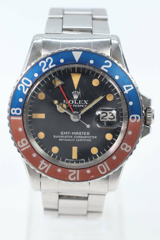 ROLEX ロレックス オイスターパーペチュアル GMTマスター 1675 Cal.1570 31番台 7桁 自動巻き デイト メンズ 腕時計 箱有 5592-HA①