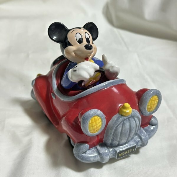 【レトロ】東京ディズニーランド/陶器貯金箱/ミッキー/車/Disney Enterprises, Inc