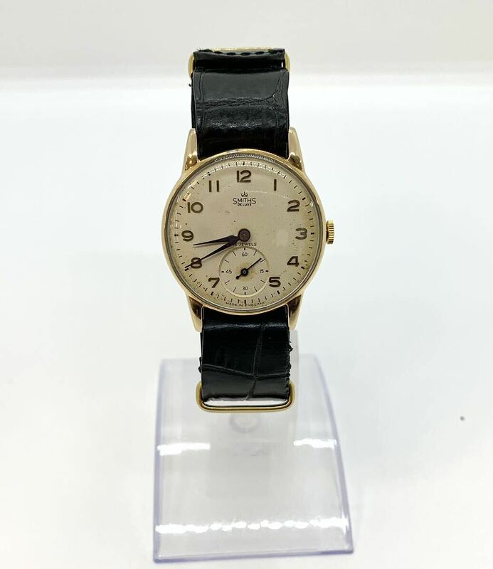 (OH1148) SMITHS DELUXE スミス 15JEWELS 英国 イギリス ビンテージ アンティーク 腕時計 手巻き 稼働品 