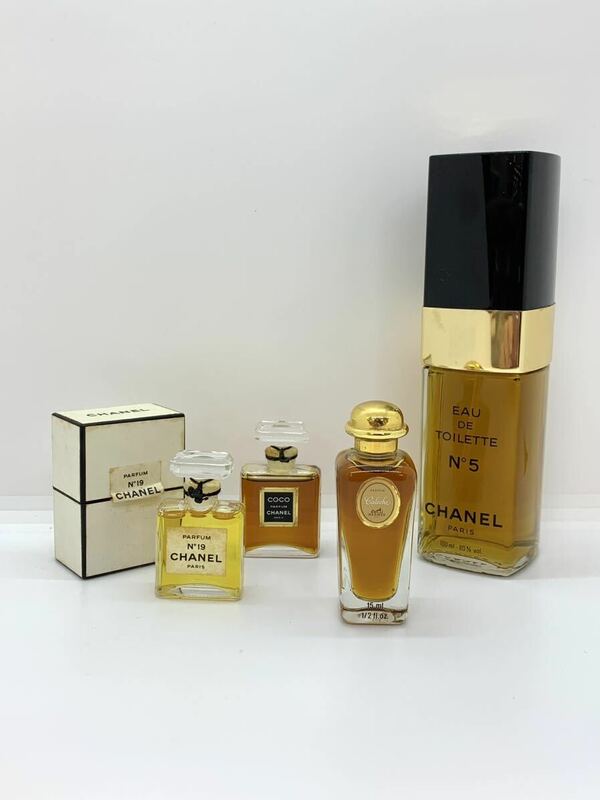 (OH1244)CHANEL/シャネル№5　100ml　№19 7ml 　COCO PARFUM CHANEL 7.5ml HERMES/エルメス 15ml 箱付きあり