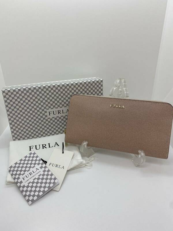 (I691a) 未使用 FURLA フルラ BABYLON バビロン レディース 長財布 ピンク系