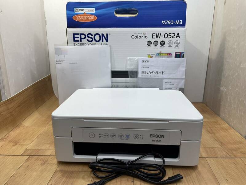 送料無料S85393 EPSON エプソン インクジェットプリンター EW-052A ホワイト 複合機