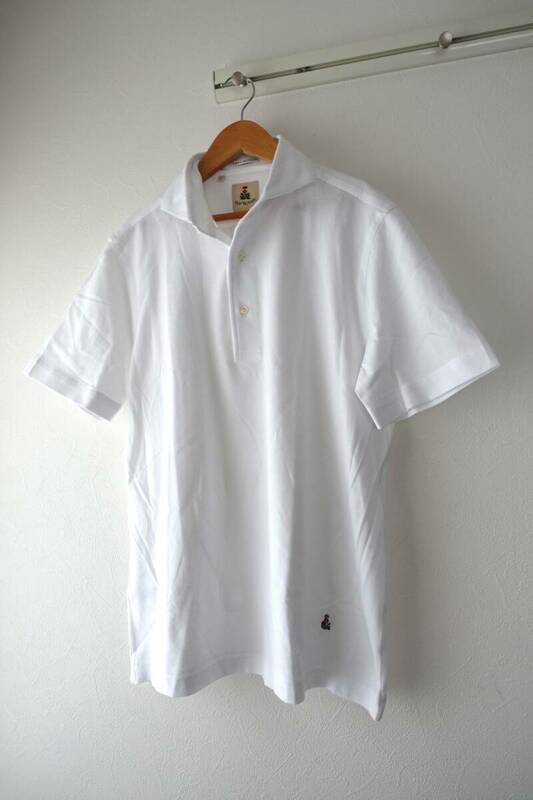GUY ROVER ギローバー ポロシャツ 綿100% イタリア製 Lサイズ　ホワイト