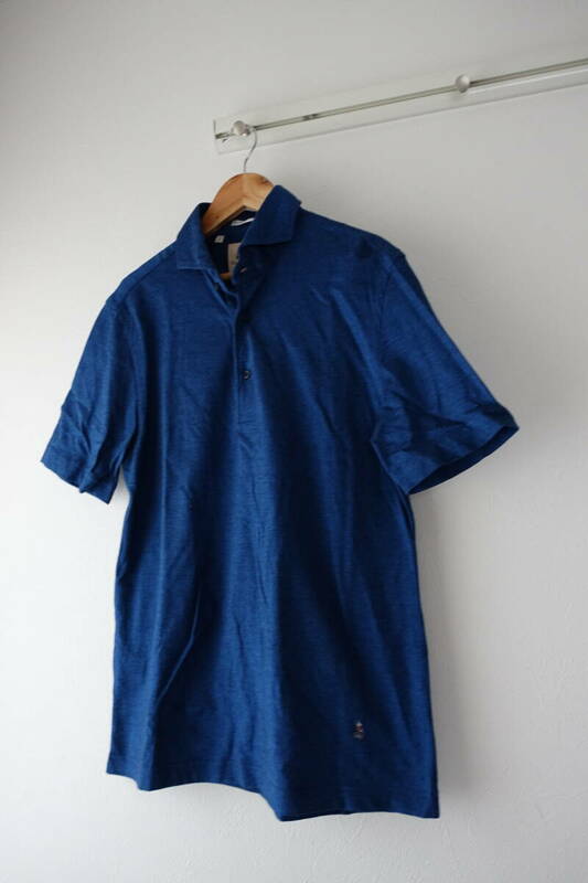 GUY ROVER ギローバー ポロシャツ 綿100% イタリア製 Lサイズ　ネイビー