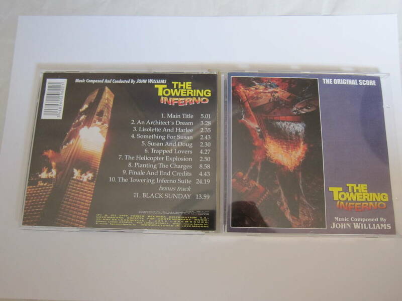 CD タワーリングインフェルノ オリジナルサウンドトラック ジョン・ウィリアムス、ポール・ニューマン、スティーブ・マックィーン 