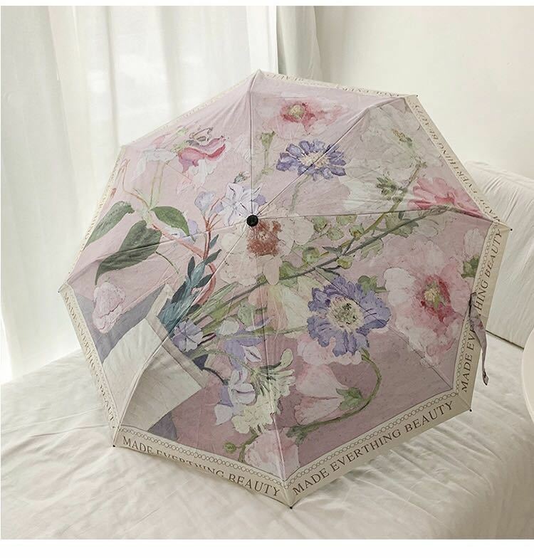 新品　晴雨兼用日傘 折り畳み傘 女性用 日傘 雨傘 UVカット ピンク　オシャレ　可愛い　花柄　送料無料　丈夫　レディース