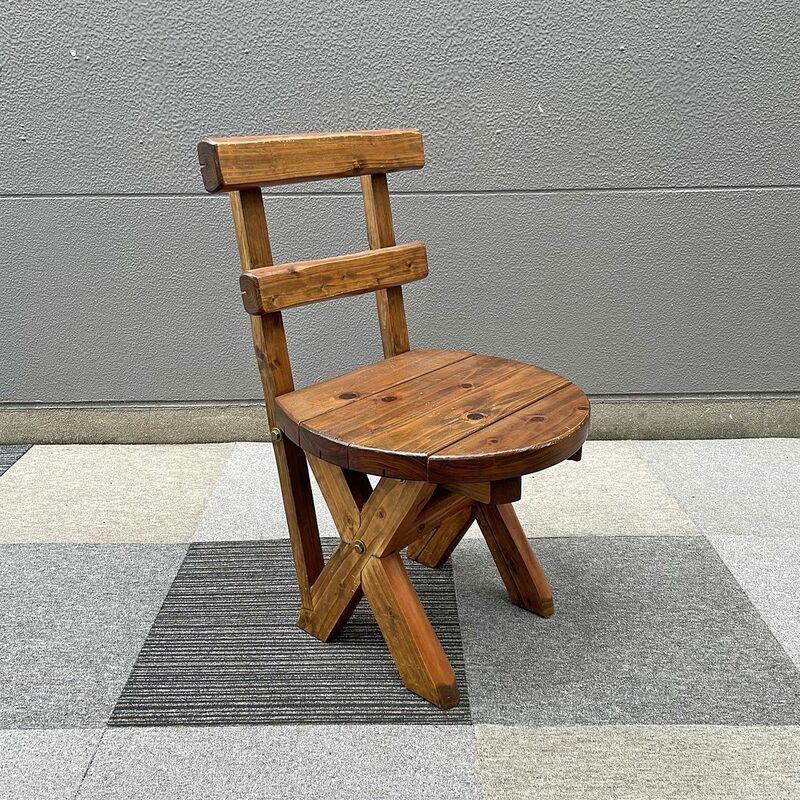 【福岡】ウッドダイニングチェア 木製 カントリー調 カフェ風 イス 椅子 ナチュラル 木目【KK0429-2】