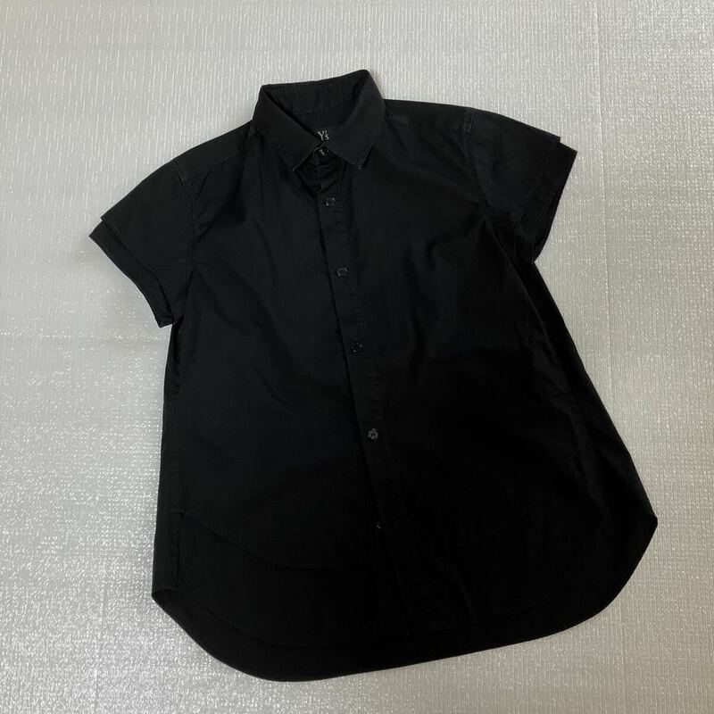 Y's Yohji Yamamoto シャツ 半そで 黒 美品☆サイズ1☆ワイズ ヨウジ ヤマモト☆ヤフネコ!無料