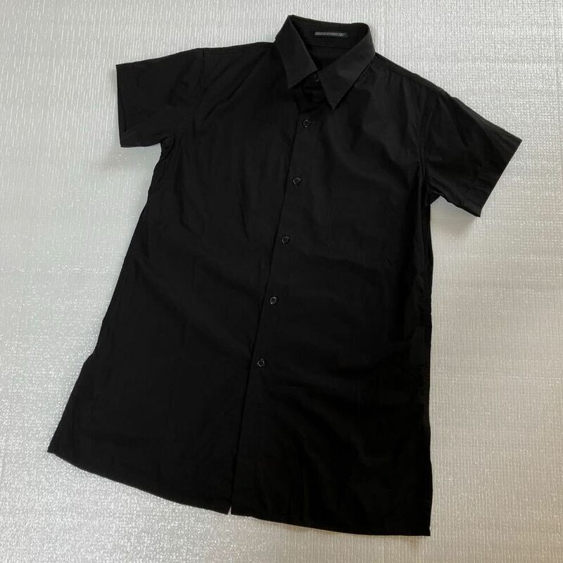 Yohji Yamamoto ＋NOIR シャツ ロング 半そで 黒 美品☆サイズ1☆Y's ワイズ ヨウジ ヤマモト☆ヤフネコ!無料　