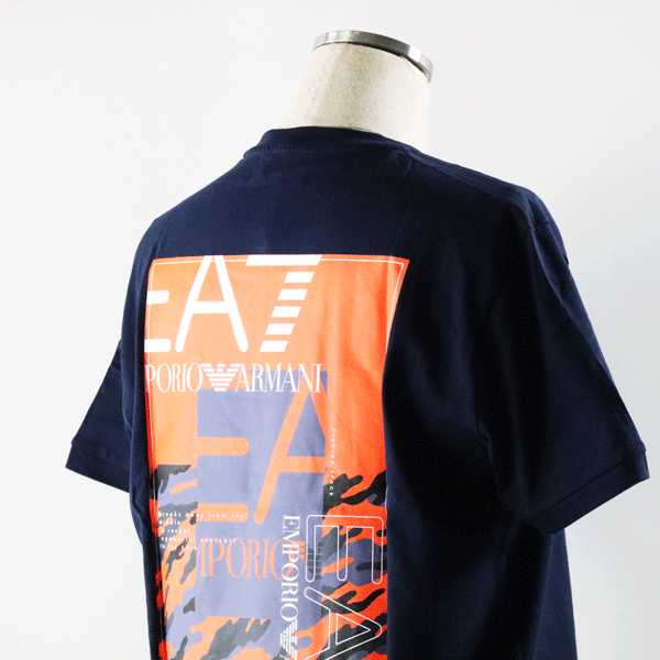 EA7 エンポリオ アルマーニ EA7 EMPORIO ARMANI ネイビー XXLサイズ 半袖Ｔシャツ 3dpt12-pj7bz 20代 30代 40代 50代 ホワイト ネイビー メ