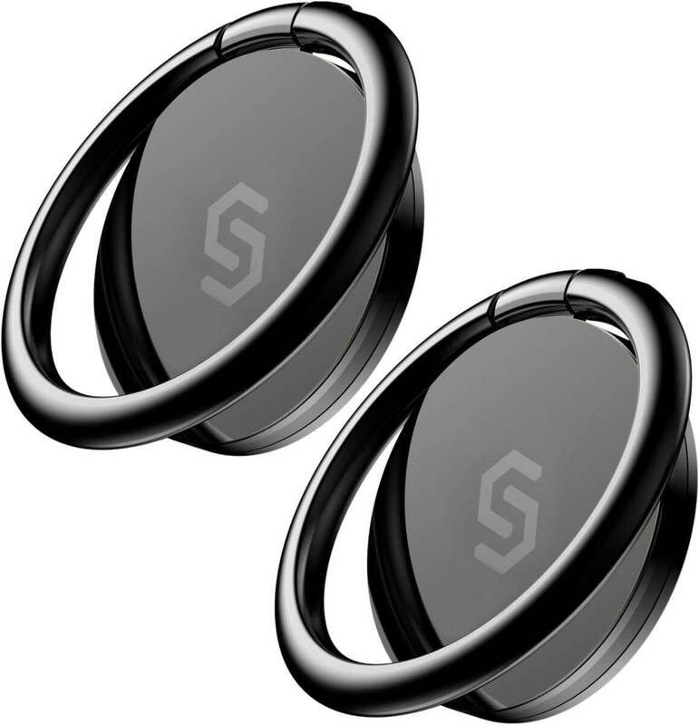 【2個入り】Syncwire スマホリング 携帯リング 薄型 360°回転 落下防止 指輪型 スタンド機能 iPhone リング