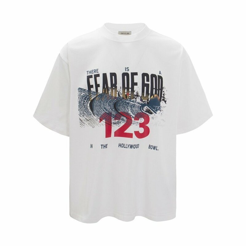 FEAR OF GOD RRR-123 Hollywood コラボ 半袖tシャツ クルーネックＴシャツ ホワイト トップス Mサイズ