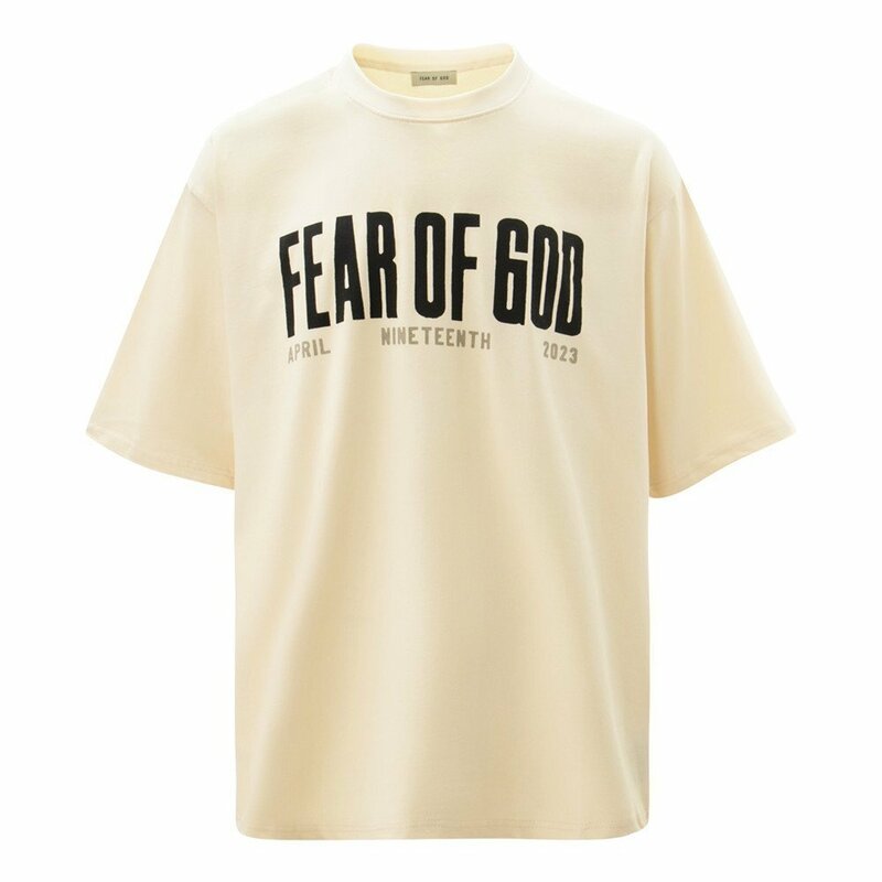 RRR-123 FEAR OF GOD Hollywood コラボ 半袖tシャツ おしゃれ カットソー 男女兼用 カジュアル tシャツ Lサイズ