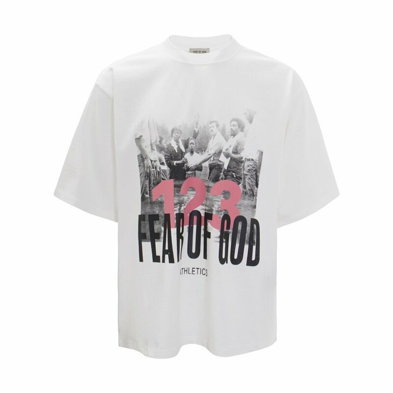 【FEAR OF GOD】X RRR 123 Hollywood コラボ 半袖 Tシャツ クルーネック コットン カットソー 男女兼用 トップス Mサイズ