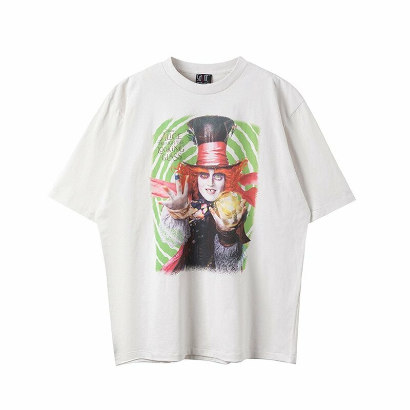 SAINT MICHAEL x ディズニーランド TEE MAD HATTER 半袖Tシャツ ユニセックス 夏 カットソー 男女兼用 Mサイズ