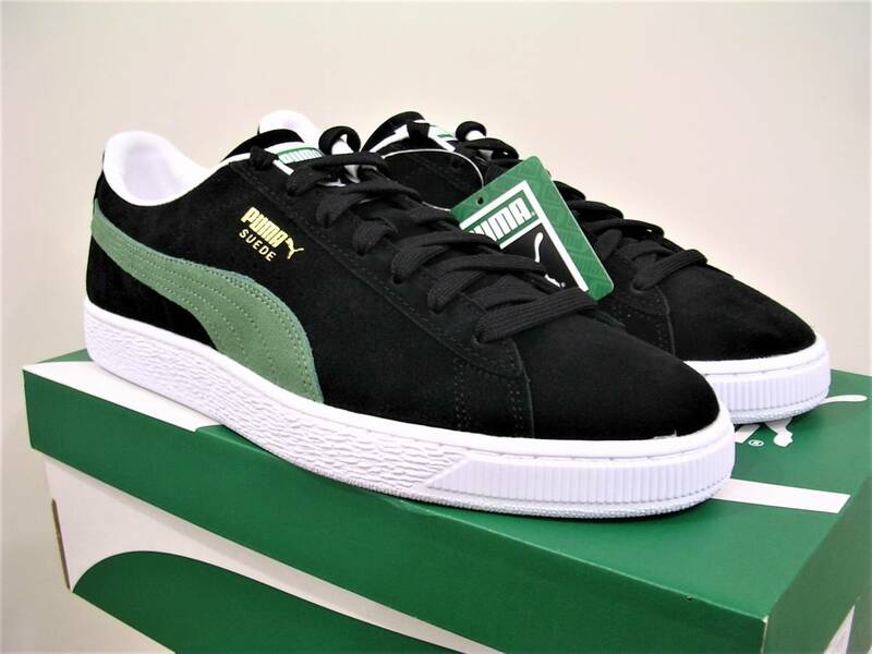 新品 PUMA SUEDE CLASSIC XXI 黒緑 28.5cm US10.5 完売サイズ プーマ スエード クラッシック XXI #374915-60 クライド CLYDE