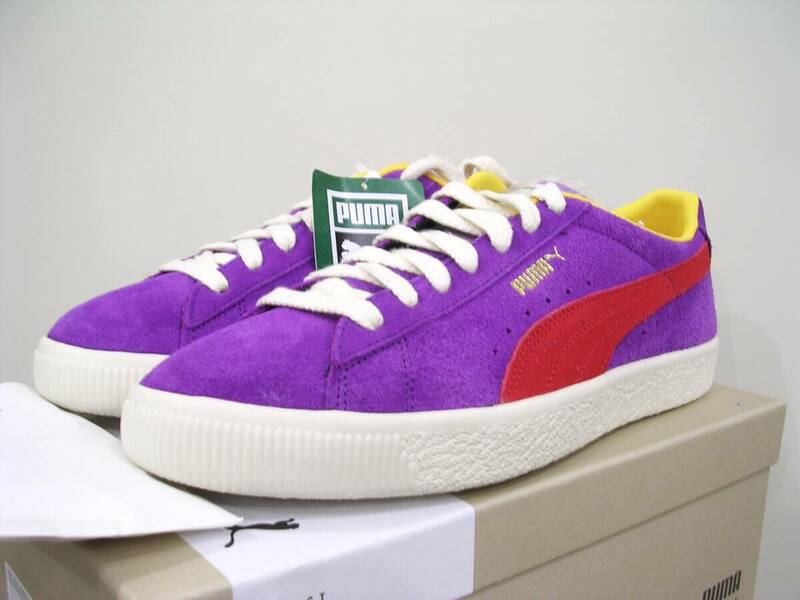 新品 PUMA SUEDE VTG 紫赤 US10 28cm プーマ スエード ビンテージ 定価12100円 #374921-23 パープルXレッド クライド CLYDE