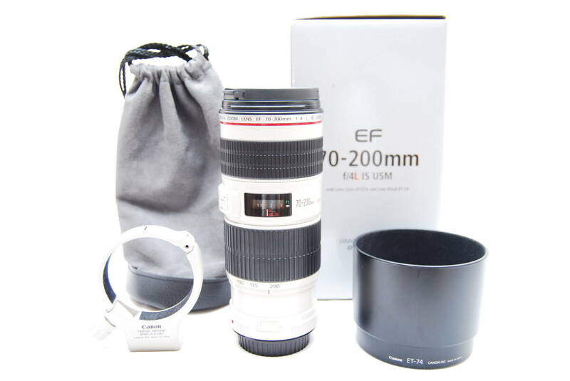 ★極上美品　AⅡ三脚座付き　Canon EF70-200mm F4L IS USM　元箱・フード・ポーチ★