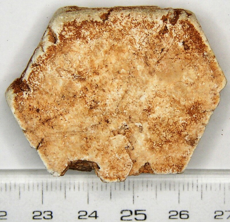 鉱物　三連双晶　アラゴナイト後のドロマイト仮晶