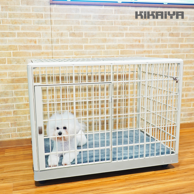 ペットケージ 犬小屋 ドッグハウス955×655×740mm マット付 キャスター付 L プラスチック 小型犬 中型犬 サークル