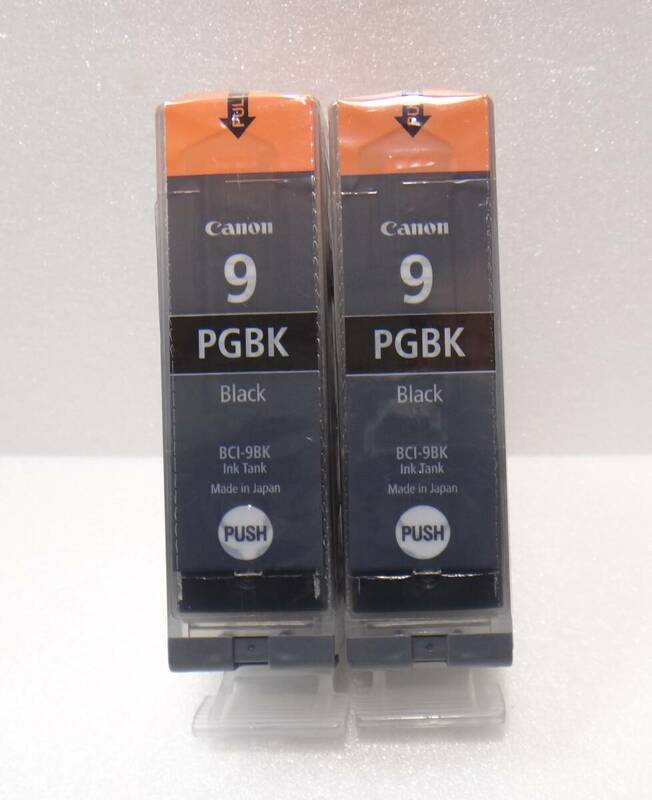 未使用 送料無料　2個セット　 canon純正　インクカートリッジ　BCI-9PGBK ブラック