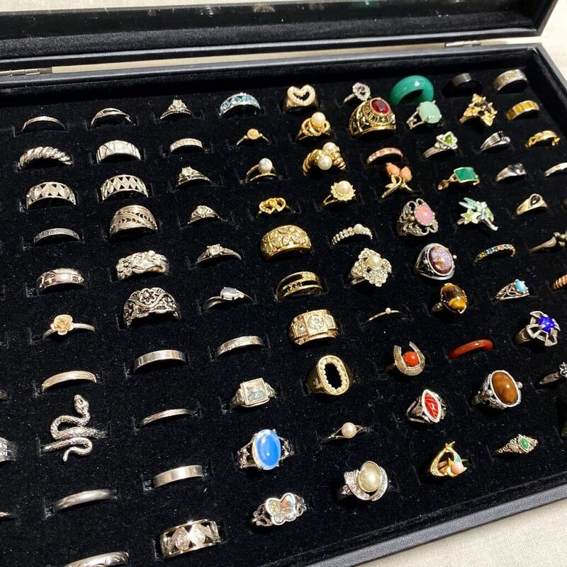 指輪 おまとめ セット リング ring ゴールド シルバー アクセサリー 真珠 天然石 パール カラーストーン jewelry accessory 宝石 vintage