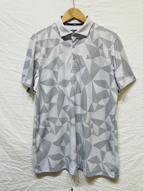 SRIXON スリクソン by DESCENTE デサント 半袖 ドライ ポロシャツ グレー 3Lサイズ GOLF ゴルフウェア