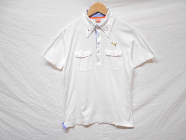 PUMA GOLF プーマ ゴルフ 半袖 ポロシャツ ホワイト Ｍサイズ ゴルフウェア