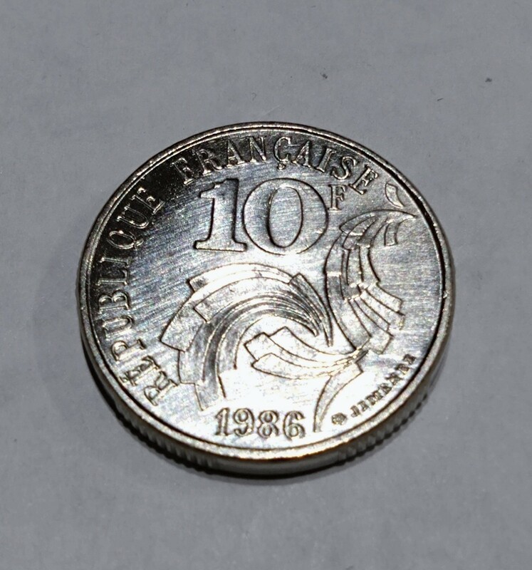 フランス　1986年 レア物10フラン　硬貨 コイン 古銭