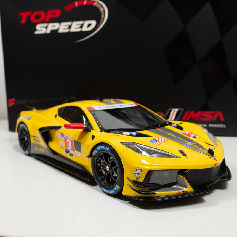 TOP SPEED 1/18 Cheverot Corvette C8.R #3 シボレー コルベット IMSA デイトナ24時間 2021 GTLM 優勝車 TS0328 模型 ジャンク #ST-02995