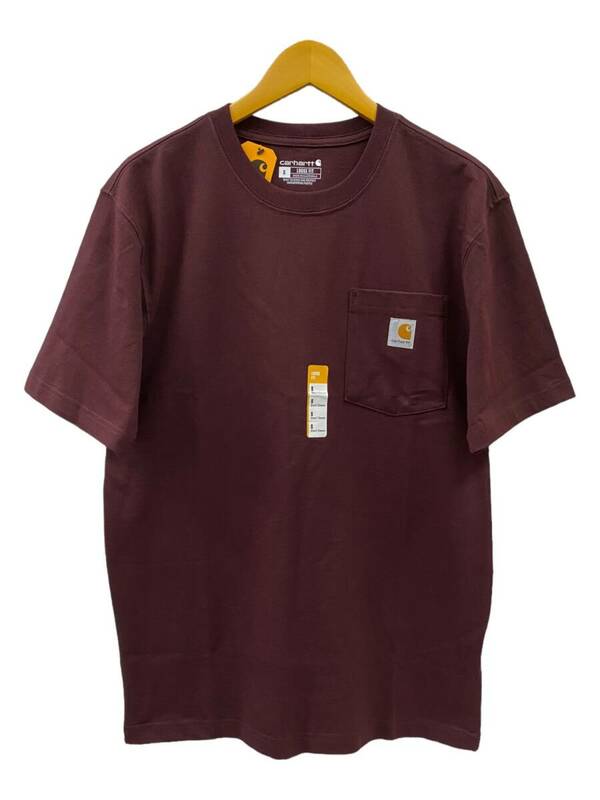 Carhartt (カーハート) Loose Fit Heavyweight S/S POCKET T-SHIRT ヘビーウェイト ポケットTシャツ K87-M S エンジ メンズ/078