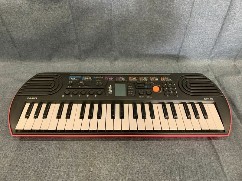 ◎CASIO カシオ 44ミニ鍵盤 電子キーボード SA-76 ブラック×ピンク　ご