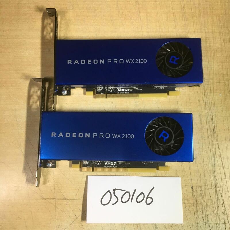 (050106C) AMD RADEON PRO WX 2100 2GB GDDR5 グラフィックボード 中古品 2台セット