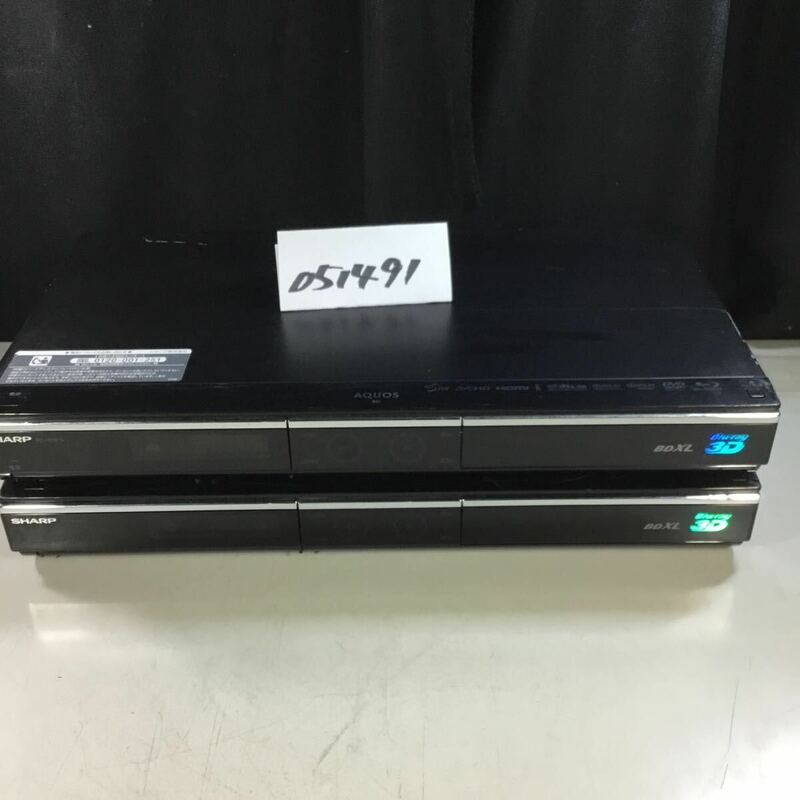 (051491F) SHARP BD-HDW73 /SHARP BD-HDW75 ブルーレイディスクレコーダー ジャンク品 2台セット