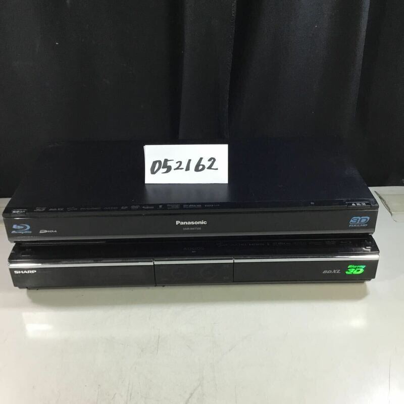 (052162G) SHARP BD-HDW75 /Panasonic DMR-BWT500 ブルーレイディスクレコーダー ジャンク品 2台セット