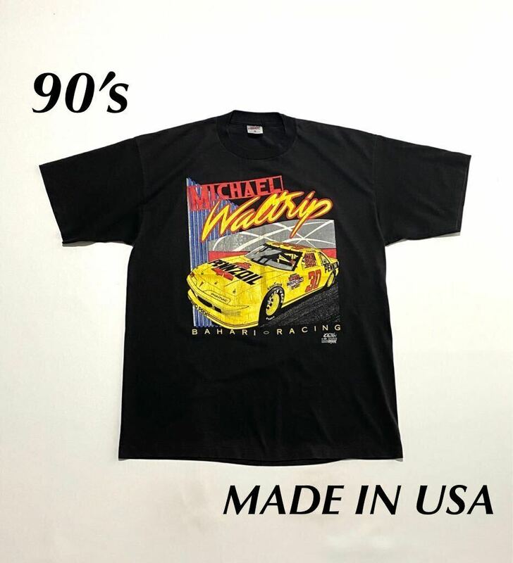 【USA製】90年代製 ビンテージ SPORTS IMAGE レーシングTシャツ Racing 黒 ブラックボディ アメリカ 古着 まとめ 大量