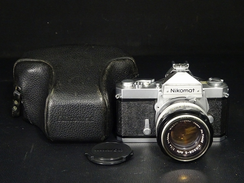 63■Nikon ニコン Nikomat NIKKOR-S AUTO 1：1.4 ｆ=50ｍｍ ケース付き フィルムカメラ レンズ