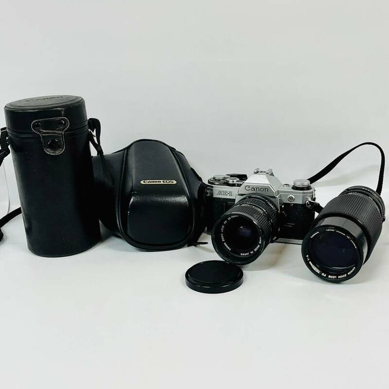 1円~【動作未確認】キャノン Canon AE-1 ZOOM LENS FD 35-70mm 1:1.4 70-210mm 1:4 一眼レフ フィルムカメラ レンズ 付属品あり J140261