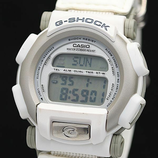 1円 保付き 稼働 カシオ Gショック QZ デジタル文字盤DW-003 ショックレジスト ホワイト メンズ腕時計 KMR 6696000 4JWY