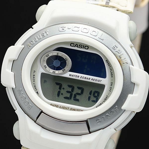 1円 稼働 カシオ Gショック QZ デジタル文字盤 G-COOL CT-003 ホワイト メンズ腕時計 KMR 6696000 4JWY