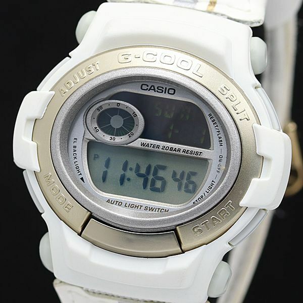 1円 保付き 稼働 カシオ Gショック C-COOL QZ デジタル文字盤 GT-003 ホワイト メンズ腕時計 KMR 6696000 4JWY