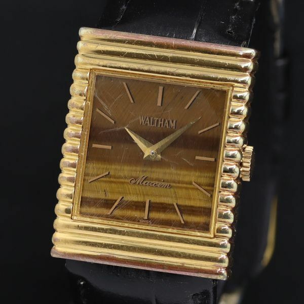 1円 QZ ウォルサム マキシム P5L0506 ゴールド文字盤 メンズ腕時計 KRK 0916000 5NBG1
