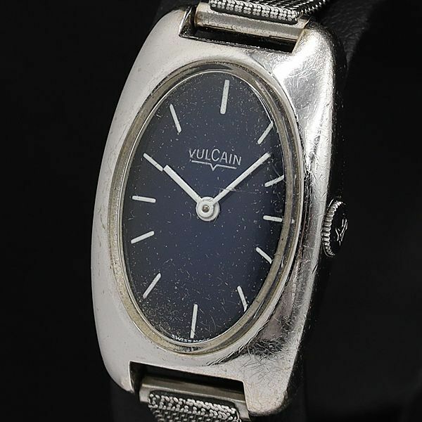 1円 ヴァルカン 手巻き F4115C ブルー文字盤 レクタンギュラー レディース腕時計 TCY 2000000 5NBG2